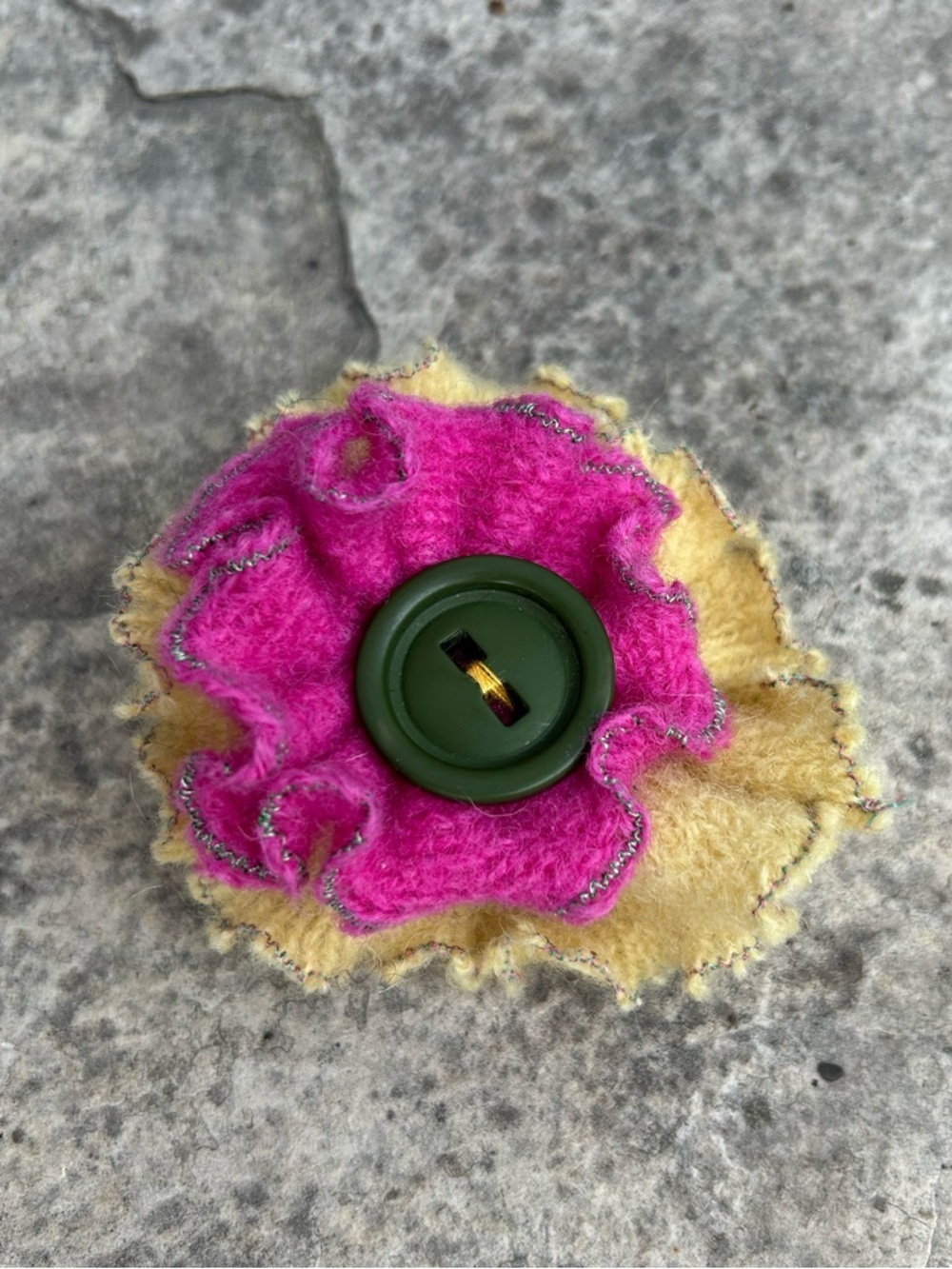 Vintage Cashmere Floral Brooch